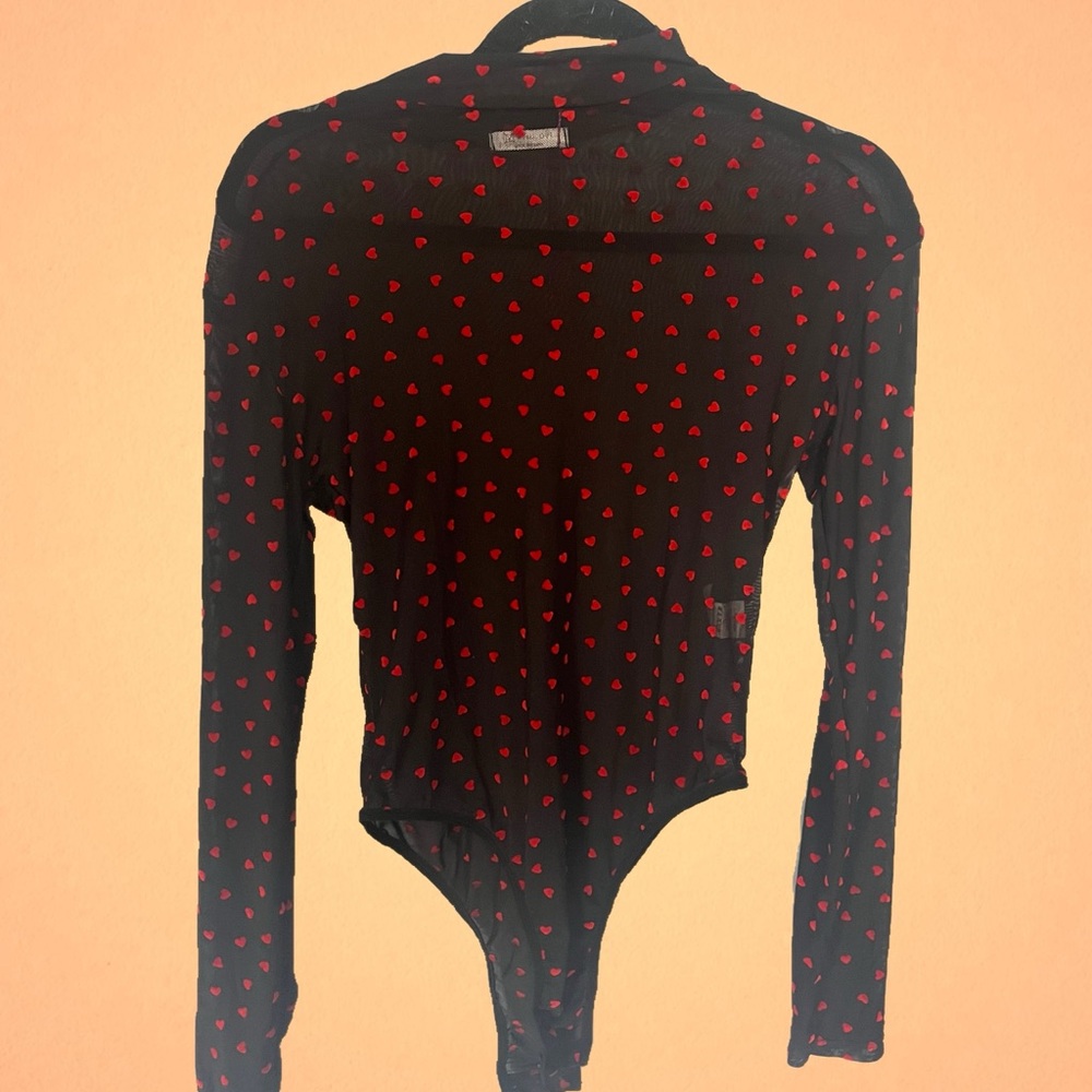 Heart see through top